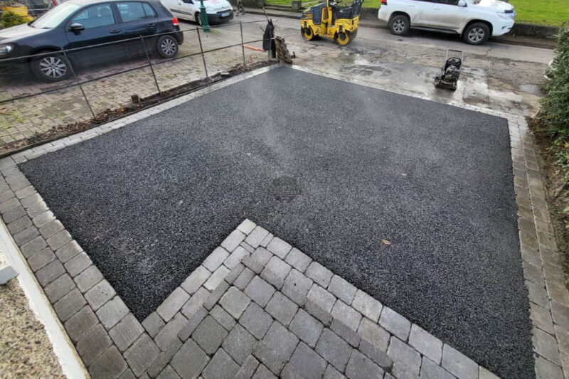 Stone Mastic Asphalt Driveway with Cobbled Borderline in Marino, Dublin